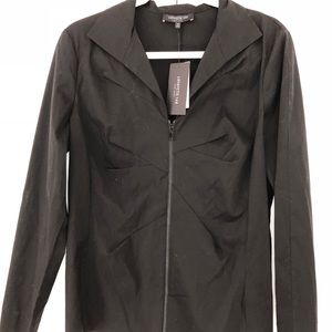 Lafayette 148 - Black zip-up top - size 12 NWT.